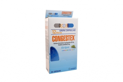 Congestex Gripa 5 / 200 / 20 Mg Caja Con 60 Cápsulas