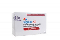 Xigduo XR 5 / 1000 mg Caja Con 56 Tabletas Recubiertas De Liberación Prolongada Rx1 Rx4