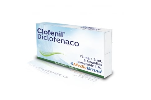Clofenil 75 mg / 3 mL Inyectable  Caja Con 6 Ampollas Rx