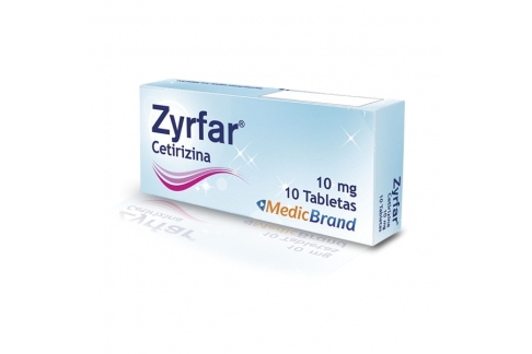 Zyrfar 10 mg Caja Con 10 Tabletas Rx