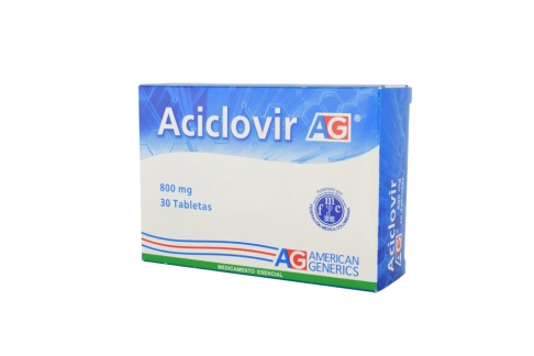 Aciclovir 800 mg Caja Con 30 Tabletas Rx