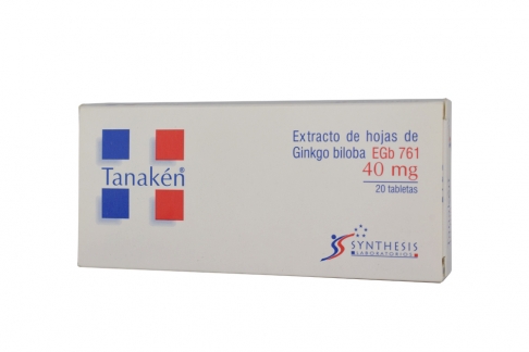 Tanakén 40 mg Caja Con 20 Tabletas Rx