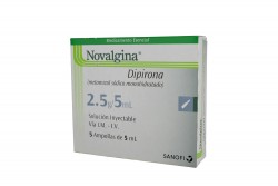 Novalgina Inyectable 5 mL Caja Con 5 Ampollas Rx