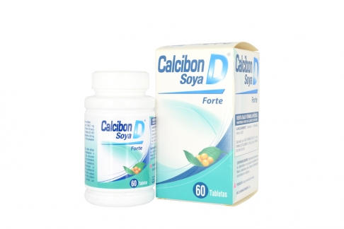 Calcibon D Soya Forte Caja Con Frasco Con 60 Tabletas Recubiertas