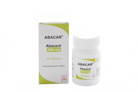 Abacar 300 mg Caja Con Frasco Con 60 Tabletas Recubiertas Rx4