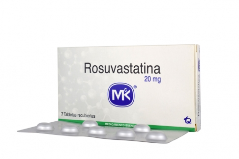 Rosuvastatina 20 mg Caja Con 7 Tabletas Recubiertas Rx4