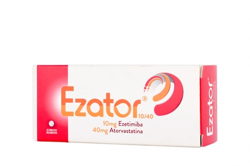 Ezator 10 / 40 mg Caja Con 28 Tabletas Recubiertas Rx
