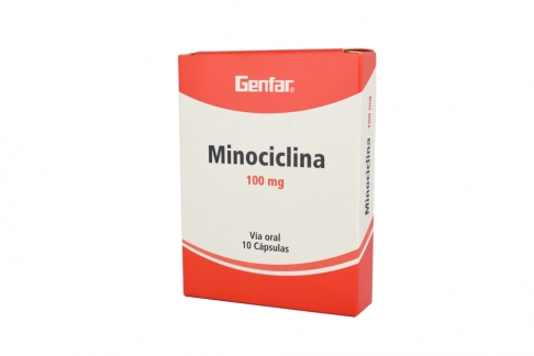 Minociclina 100 mg Caja Con 10 Cápsulas Rx2