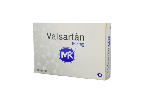 Valsartán Mk 160 mg Caja Con 10 Cápsulas Rx