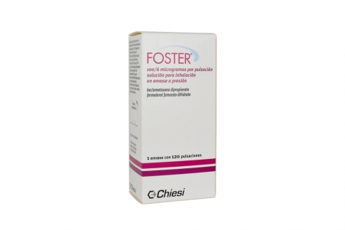 Foster 100 / 6 mcg Solución Para Inhalación Caja Con Frasco Con 120 Pulsasiones  Rx1 Rx3