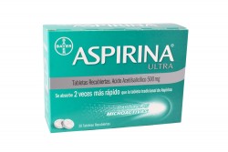 Aspirina Ultra 500 mg Caja Con 20 Tabletas Recubiertas