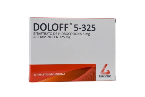 Doloff 5 / 325 Mg Caja Con 10 Tabletas Recubiertas