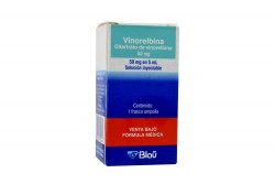 Vinorelbina 50 mg / 5 mL Solución Inyectable Caja Con 1 Frasco Ampolla  Rx3
