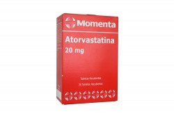 Atorvastatina 20 mg Caja Con 30 Tabletas Recubiertas Rx4