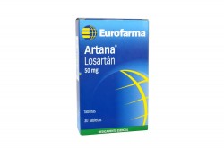 Artana 50 mg Caja Con 30 Tabletas Rx4