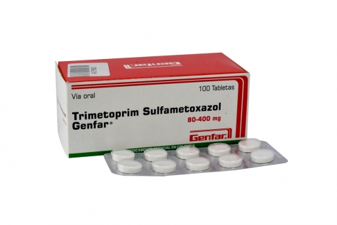 Trimetiprim Sulfameroxazol 80 / 400 mg Caja Con 100 Tableras Rx2