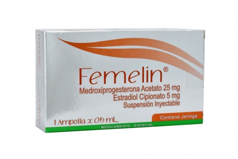 Femelin 25 / 5 mg Suspensión Inyectable Caja Con 1 Ampolla Rx Rx1