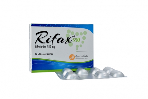 Rifax 550 mg Caja Con 14 Tabletas Recubiertas Rx Rx2