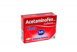 Acetaminofén Forte + Cafeína 500 / 65 Mg Caja Con 48 Tabletas Recubiertas – Dolores Severos
