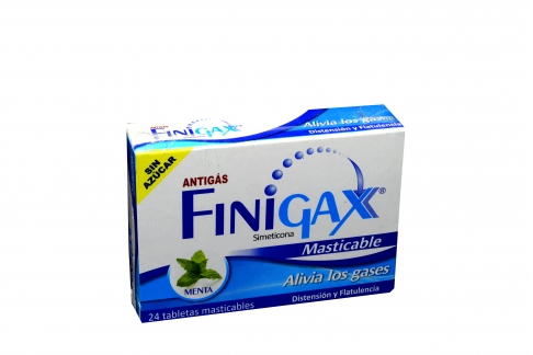 Finigax Caja Con 24 Tabletas Masticables Sabor Menta
