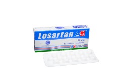 Losartán AG 50 mg Caja Con 15 Tabletas Recubiertas Rx4