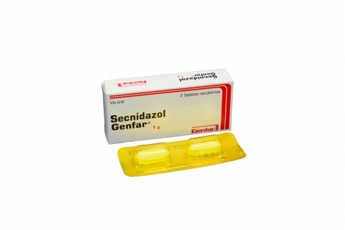 Secnidazol 1 g Caja Con 2 Tabletas Recubiertas Rx