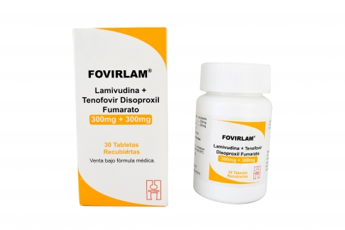 Fovirlam ® 300 / 300 mg Caja Con Frasco Con 30 Tabletas Recubiertas Rx Rx4