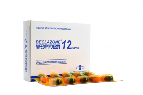 Beclazone Nifedipino 30 mg Caja Con 10 Cápsulas De Liberación Prolongada Rx Rx4