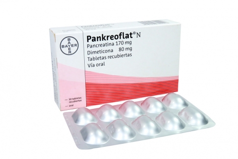 Pankreoflat 80 / 170 mg Caja Con 30 Tabletas
