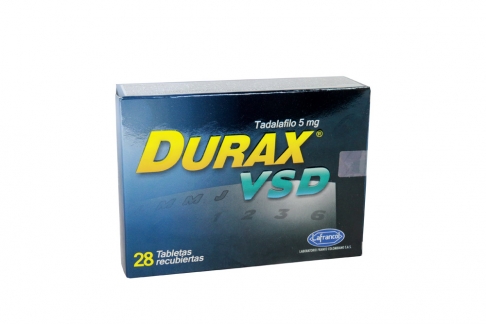 Durax VSD 5 mg Caja Con 28 Tabletas Recubiertas Rx Rx4
