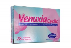 Venuxia Cyclic 1,5 / 3,5 mg Caja Con 28 Tabletas Recubiertas Rx Rx1