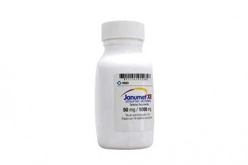 Janumet XR 50 / 1000 mg Frasco Con 56 Tabletas Recubiertas De Liberación Prolongada Rx Rx1 Rx4