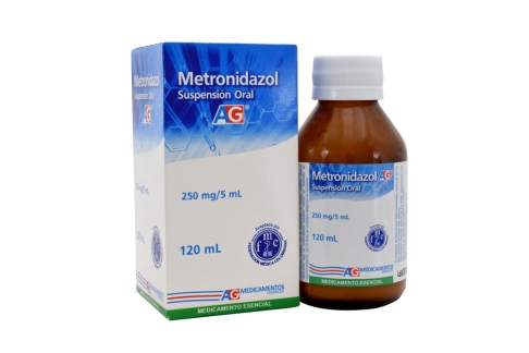 Metronidazol 250mg / 5mL Suspensión Oral Caja Con Frasco Con 120 mL Rx