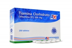 Tiamina Clorhidrato AG 300 mg Caja Con 250 Tabletas Rx