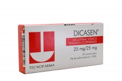 Dicasen 25/25 mg Caja Con 30 Comprimidos Rx