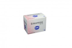 Eritromicina 500 mg Caja Con 50 Tabletas Cubiertas Rx2