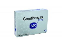 Gemfibrozilo 900 Mg Caja X  20 Tabletas Rx