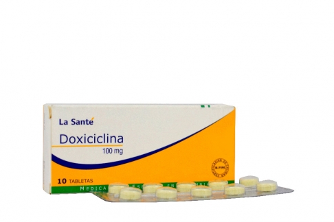 Doxiciclina 100 mg Caja Con 10 Tabletas Rx2