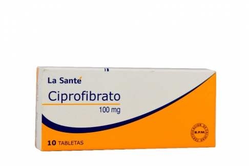 Ciprofibrato La Santé 100 mg Caja Con 10 Tabletas Rx Rx1 Rx4