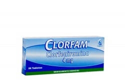 Clorfam 4 mg Caja X 20 Tabletas Rx