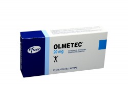 Olmetec 20 mg Caja Con 30 Tabletas Recubiertas RX4 Rx1