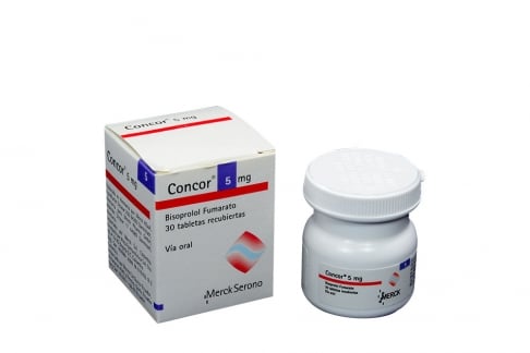 Concor Bisoprolol 5 mg Caja Con Frasco Con 30 Tabletas Recubiertas Rx Rx1 Rx4