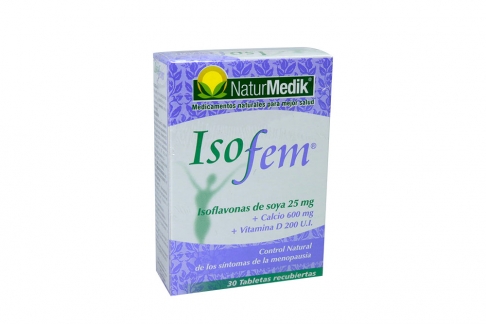Isofem 25 / 600 mg / 200 U.I Caja Con 30 Tabletas Recubiertas Rx