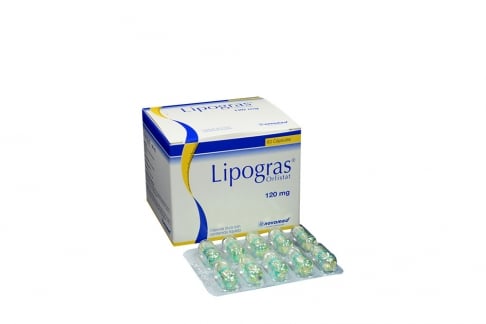 Lipogras 120 mg Caja Con 60 Cápsulas De Contenido Líquido Rx Rx1