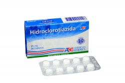 Hidroclorotiazida 25 mg Caja Con 30 Tabletas Rx