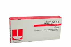 Mutum CR 10 mg Caja Con 20 Comprimidos Rx