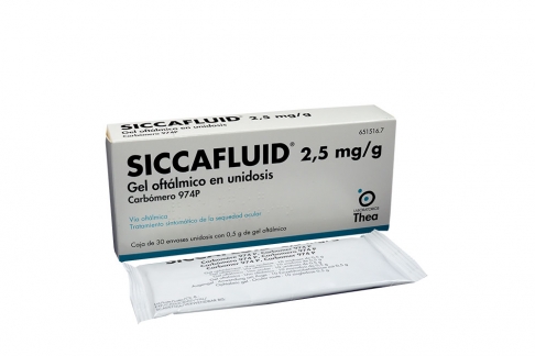 Siccafluid 2.5 mg / g Gel Oftálmico Caja Con 30 Monodosis Rx