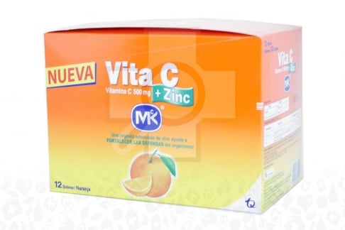 Vita C + Zinc 500 mg Caja x 12 Sobres