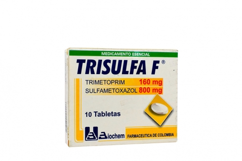 Trisulfa F 160 / 800 mg Caja Con 10 Tabletas Rx Rx2