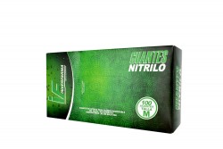 Guante Nitrillo Color Verde Talla L (7½) Caja Con 100 Unidades
